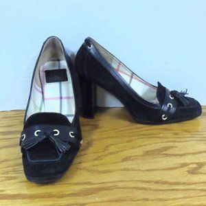 Coach Black  " Kirsty "  Suede  Heels   Size 8 B